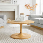Modway Lina Round Wood Coffee Table - Oak-Round Coffee Table