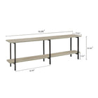 Manhattan Comfort Celine 70.87" Modern Console Table - Grey-Includes 2 Long Open Shelves