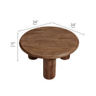 Modway Mavina Round Mango Wood Coffee Table - Walnut-Round Coffee Table