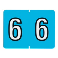 Pendaflex Numeric End Tab Blue Filing Labels - 6 - 500 Pack-Compatible with DataFile L8700 series labels