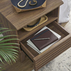Modway Render Nightstand - Walnut-Full-Extension Glide Drawer