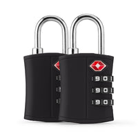 Bugatti 2-Piece TSA Dial Lock Set - Durable ABS - Black-Made of Durable ABS
