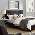 Modway Paisley Tufted Upholstered Faux Leather Full/Queen Headboard - Black-Full / Queen Size Headboard