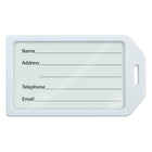 Beslayn Heavy Duty Luggage Tags With Plastic Loops - Window Cover & Inserts Included - White - 10 Pack-Bold color for easy identification and recognition of your luggage