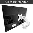 MotionGrey Single Monitor Arm Stand - VESA Desk Mount for Up to 28" Screens - White-5