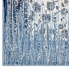 Modway Chiara Distressed Floral Lattice Contemporary Area Rug - 8 ft W x 10 ft L - Moroccan Blue/Ivory-100% Soft Heat-Set Polypropylene