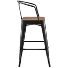 Modway Promenade Bar Stool - Black-Some Assembly Required