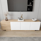 Nexera Riva TV Stand - 72" - Natural Maple/White-6