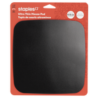 Staples Tech Ultra-Thin Mouse Pad - 21cm x 21cm x 0.1cm - Black-Smooth plastic surface