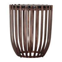 Zuo Kafig Side Table - Bronze-Recycled Sand Cast Glass round shape tabletop