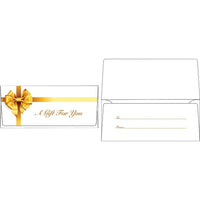 Action Envelope Currency Envelopes - 2-7/8" x 6-1/2" - Gold Bow - 500 Pack-Comes in Gold Bow