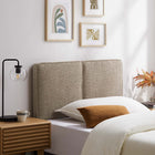Modway Lindee Boucle Fabric Twin Headboard - Oatmeal-Dense Foam Padding
