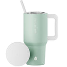 GROSCHE Aspen Insulated Water Tumbler with Handle - 32 oz. - Seafoam Green-Triple-wall vacuum insulation