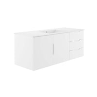 Modway Vitality 48" Single Sink Bathroom Vanity - White-Modern Bathroom Vanity