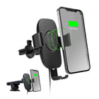 HyperGear Gravity 15W Wireless Fast Charge Mount - Black-2-in-1 Design: Wireless Charger & Phone Mount