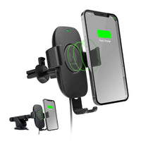 HyperGear Gravity 15W Wireless Fast Charge Mount - Black-2-in-1 Design: Wireless Charger & Phone Mount