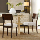 Modway Pax Wood Dining Side Chairs - Walnut/Heathered Weave Ivory - 2 Pack-Dense Foam Padding