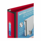 Staples Better Binder - 2" - Red-Framed clear window makes these ideal for use as presentation binders