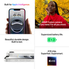 Apple iPhone 16e - 128 GB - White - Unlocked-Make it Yours—With iOS 18, you can customize your Home Screen and Lock Screen, send messages with text effects, Tapback with any emoji and more.
