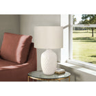 Monarch Specialties 25" H Transitional Table Lamp - Cream Ceramic / Ivory / Cream Shade-The easy 3-way rotary switch holds a single bulb (not included) with a maximum outage of 100W/120V allowing you to adjust the lighting ambiance to instantly brighten or dim the room