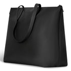 Champs Onyx Leather Business Tote - Black-Inner RFID zipper pocket