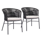 Zuo Freycinet Dining Chair - Black - Set of 2-Assembly required