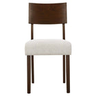 Modway Pax Wood Dining Side Chairs - Walnut/Heathered Weave Ivory - 2 Pack-9