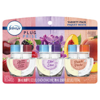 Febreze PRISE Plug Mix - Lilac, Cherries & Berries/Peach - 78mL-Fade Defy Technology delivers a first-day freshness that lasts 50 days (on low)