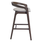 Zuo Troy Barstool - Dove Grey/Espresso - Set of 2-3 year limited warranty