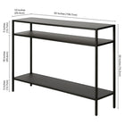 Hudson&Canal Ricardo 42"W Console Table with Metal Shelves - Blackened Bronze-9