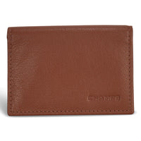 Champs Onyx Leather Card Case - Brown-Leather card holder in gift box