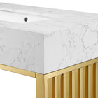 Modway Gridiron 36" Bathroom Vanity - White/Gold-Assembly Required