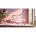 Kanto 100W Reference Desktop Speakers with USB-C, RCA and Bluetooth 5.0 - Matte Pink - 2 Pack-Automatic 100 Hz low pass filter when subwoofer is connected