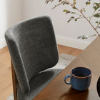Modway Alba Armless Upholstered Dining Chairs - Charcoal - 2 Pack-Assembly Required