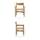 Modway Alvia Oak Wood Dining Armchairs With Woven Seats - Weathered Oak - 2 Pack-Woven Paper Rope Seat