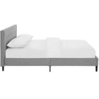 Modway Linnea Fabric Queen Bed - Light Grey-Upholstered Polyester Plywood Base