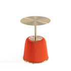 Manhattan Comfort Anderson Modern Leatherette Upholstered End Table - Orange - Set of 2-Delivered to you Fully Assembled! No Assembly Required