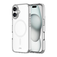 AXS ULTRA CLEAR Magnetic Drop-tested Case for Apple iPhone 16 - Clear-Anti-UV material offers a crystal clear design