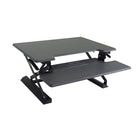Victor High Rise Height Adjustable Standing Desk with Keyboard Tray (DCX710)-Height Adjustments: Work surface raises up to 21"; Keyboard tray raises up to 16.5"