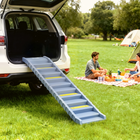 PawHut Foldable Dog/Car Ramp with Anti-Slip - 10 Steps - Grey-Features a unique 10-step design, making climbing easier for your dog
