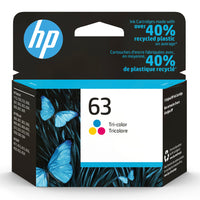 HP 63 Tri-Colour Original Ink Cartridge (F6U61AN)-HP 63 ink cartridges work with: HP Deskjet 1112, 2130, 2132, 3630, 3632, 3633, 3634, 3636, 3637