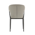 Manhattan Comfort Kirsten 20.5" Modern Leatherette Upholstered Dining Chair - Light Grey - Set of 4-Delivered to you Fully Assembled! No Assembly Required
