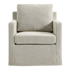 Modway Serene Fabric Slipcovered Swivel Armchair - Linen-Assembly Required