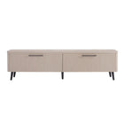 Manhattan Comfort Jodie 68.9" Mid-Century Modern TV Stand - Whitewashed Oak-Mid-Century Modern TV Stand for Living Room Use