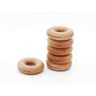 Minimal Wooden Donut Clip - Light Wood - 12 Pack-Material: Solid beech wood
