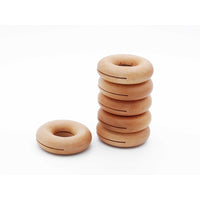 Minimal Wooden Donut Clip - Light Wood - 12 Pack-Material: Solid beech wood
