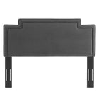 Modway Transfix Performance Velvet Full/Queen Headboard - Charcoal-Stain-Resistant Fabric