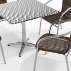 Flash Furniture 31.5'' Square Aluminum Indoor/Outdoor Table with 4 Rattan Chairs (TLH32SQ020CHR4)-7