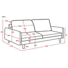 Brassex 3-Seater Jodie Sofa - Light Grey-8