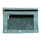 Pep Rally 3 Ring Mesh Binder Pouch - Blue-Binder pouch designed to store school essentials like pencils, erasers, and rulers